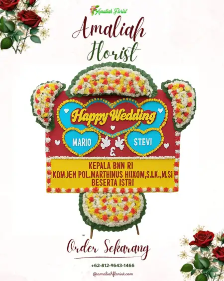 Papan Bunga Pernikahan Parelor
